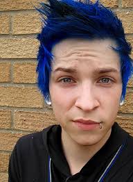 cabelo azul masculino como fazer
