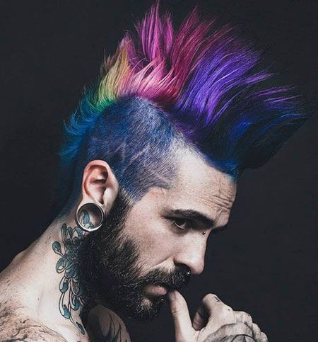 cabelo arco iris masculino