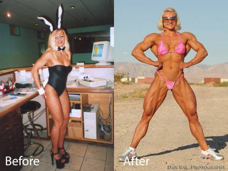 fisiculturismo feminino antes e depois