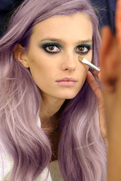 purple gray hair